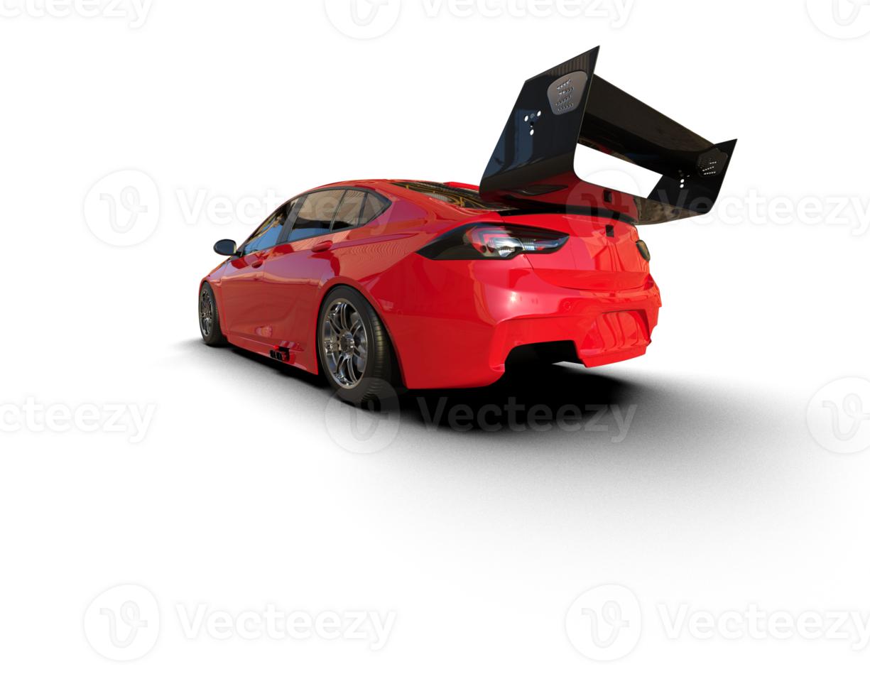 Realistic sport car isolated on background. 3d rendering - illustration png