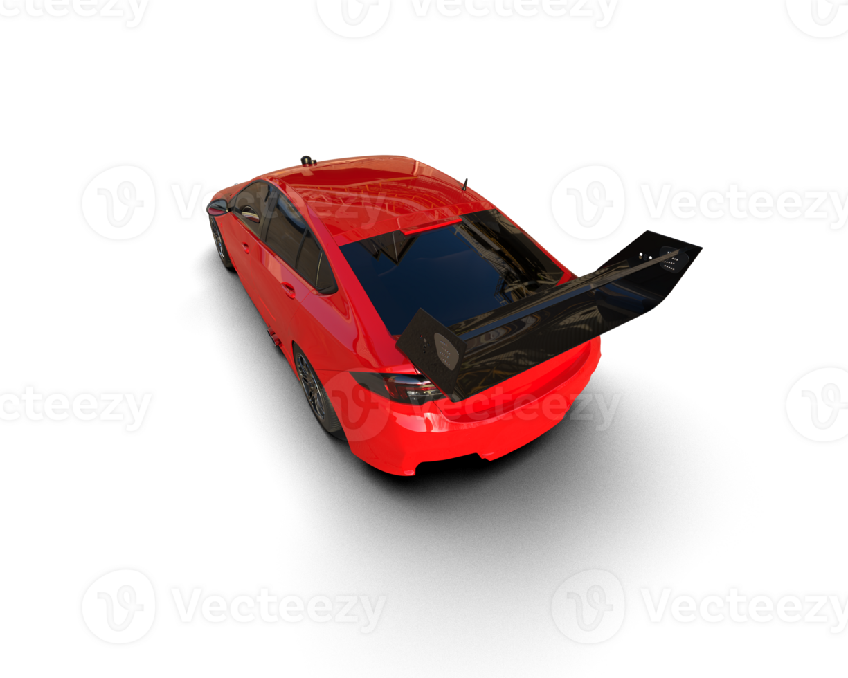 Realistic sport car isolated on background. 3d rendering - illustration png