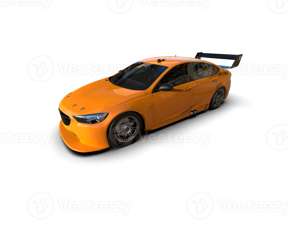 Realistic sport car isolated on background. 3d rendering - illustration png