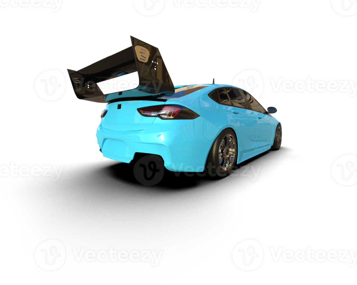 Realistic sport car isolated on background. 3d rendering - illustration png