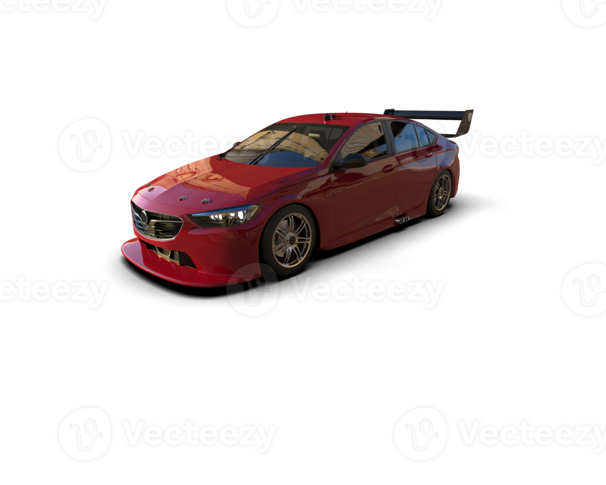 Realistic sport car isolated on background. 3d rendering - illustration png