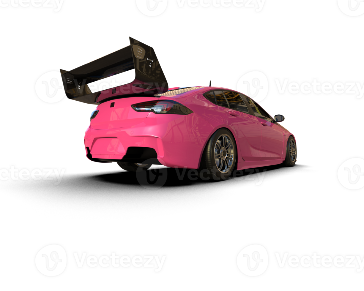 Realistic sport car isolated on background. 3d rendering - illustration png