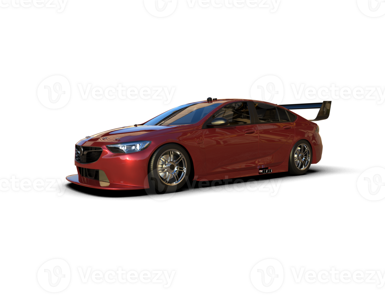 Realistic sport car isolated on background. 3d rendering - illustration png