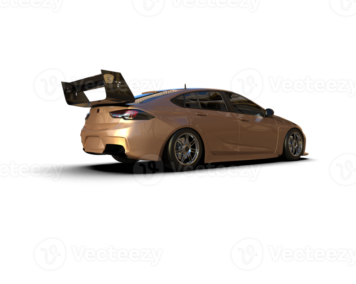 Realistic sport car isolated on background. 3d rendering - illustration png