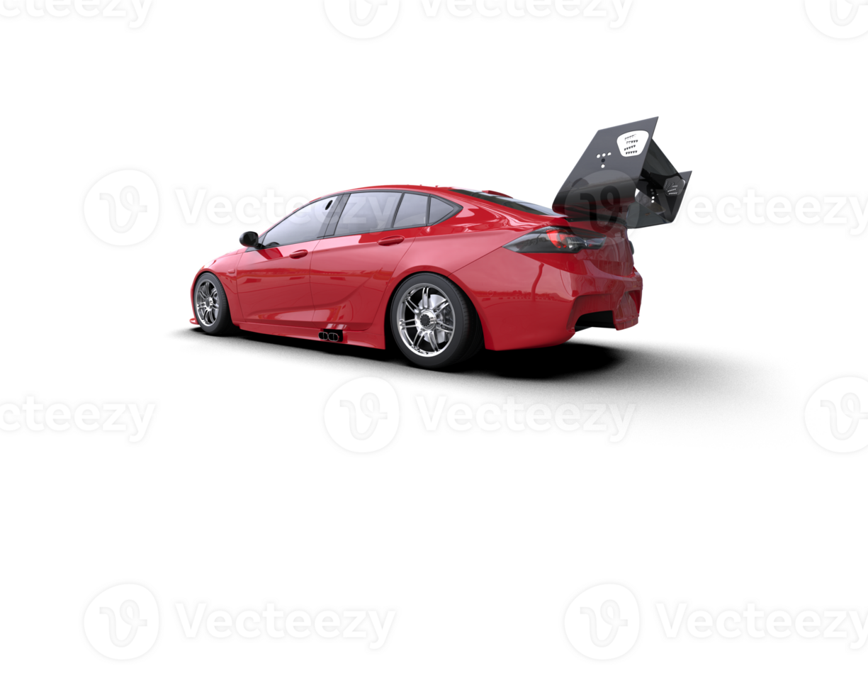 Realistic sport car isolated on background. 3d rendering - illustration png