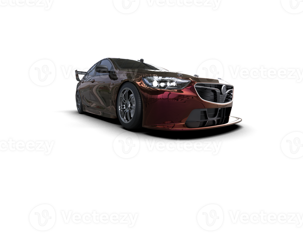 Realistic sport car isolated on background. 3d rendering - illustration png