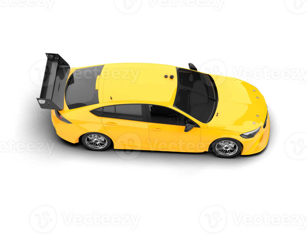 Realistic sport car isolated on background. 3d rendering - illustration png