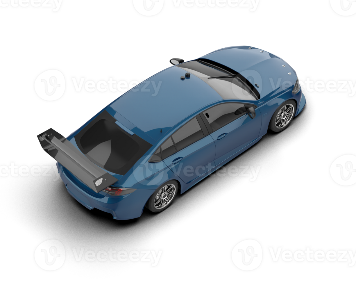 Realistic sport car isolated on background. 3d rendering - illustration png