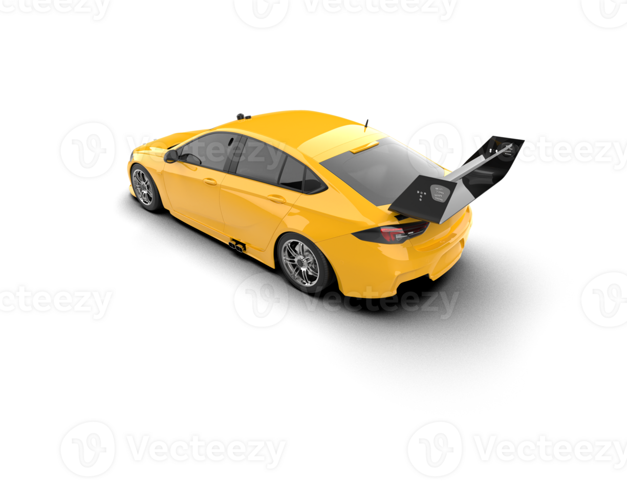 Realistic sport car isolated on background. 3d rendering - illustration png