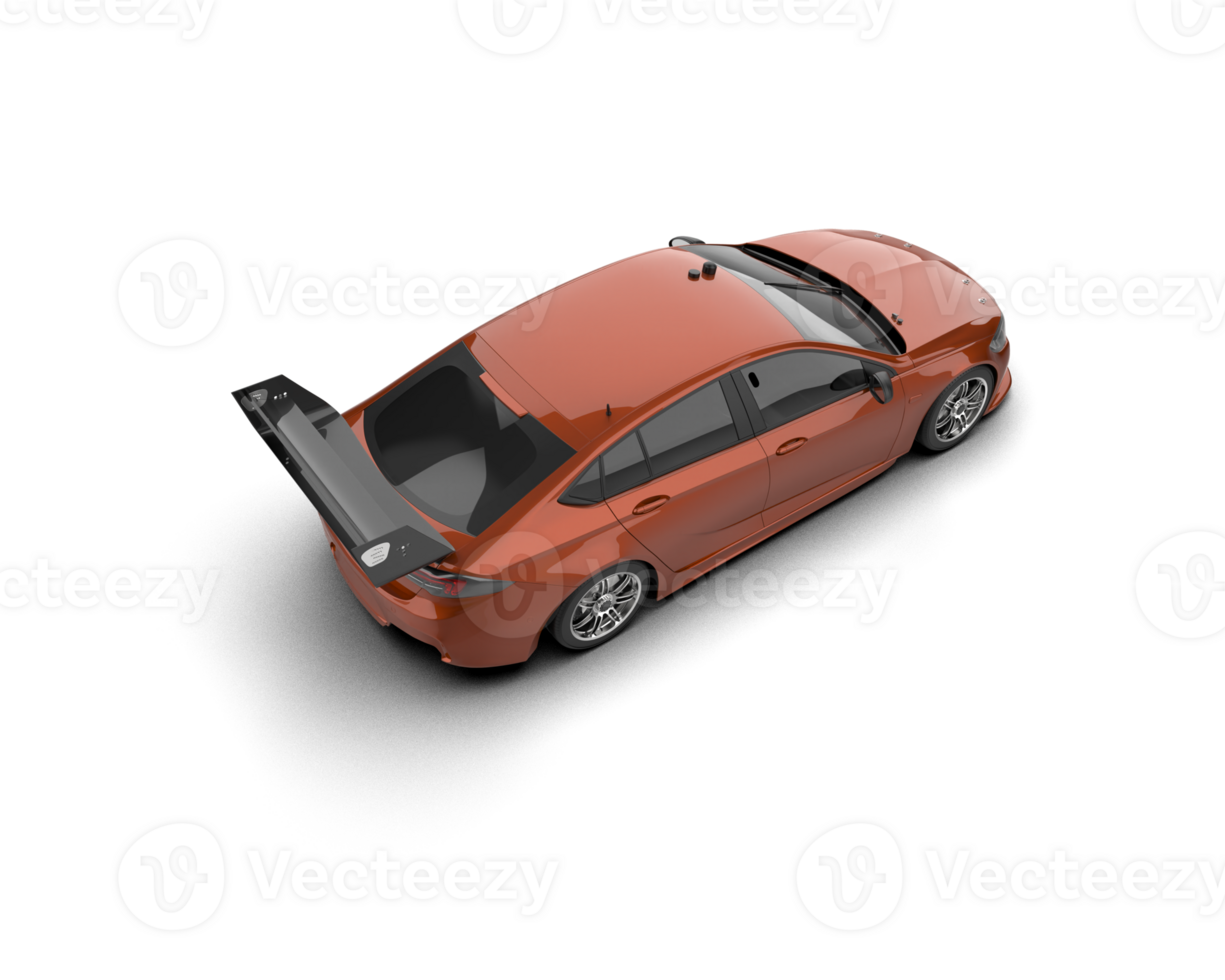 Realistic sport car isolated on background. 3d rendering - illustration png