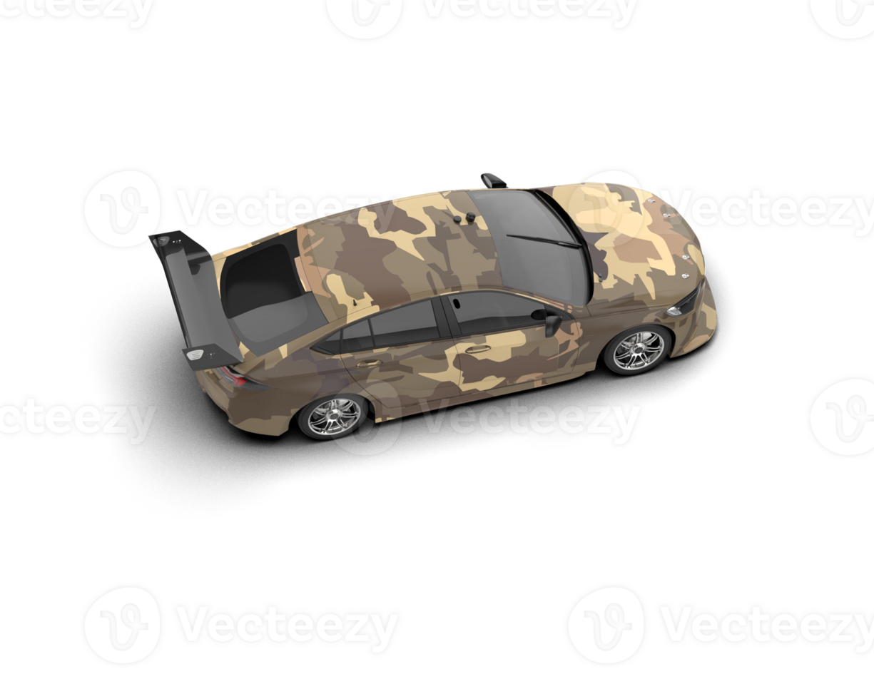 Realistic sport car isolated on background. 3d rendering - illustration png