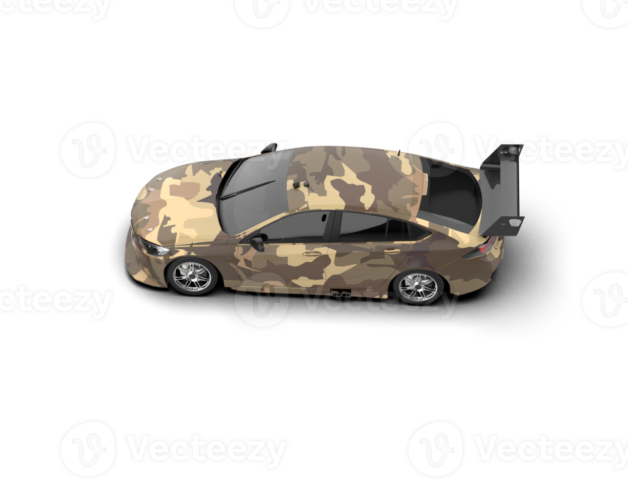 Realistic sport car isolated on background. 3d rendering - illustration png