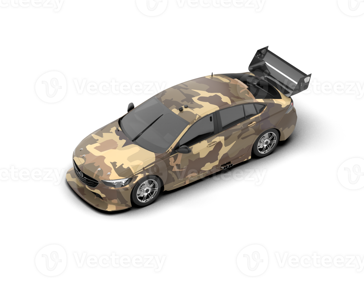 Realistic sport car isolated on background. 3d rendering - illustration png