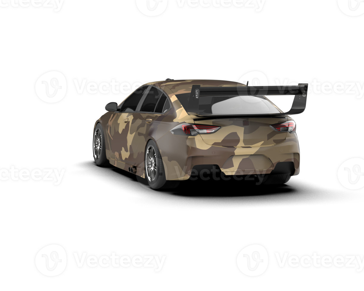 Realistic sport car isolated on background. 3d rendering - illustration png