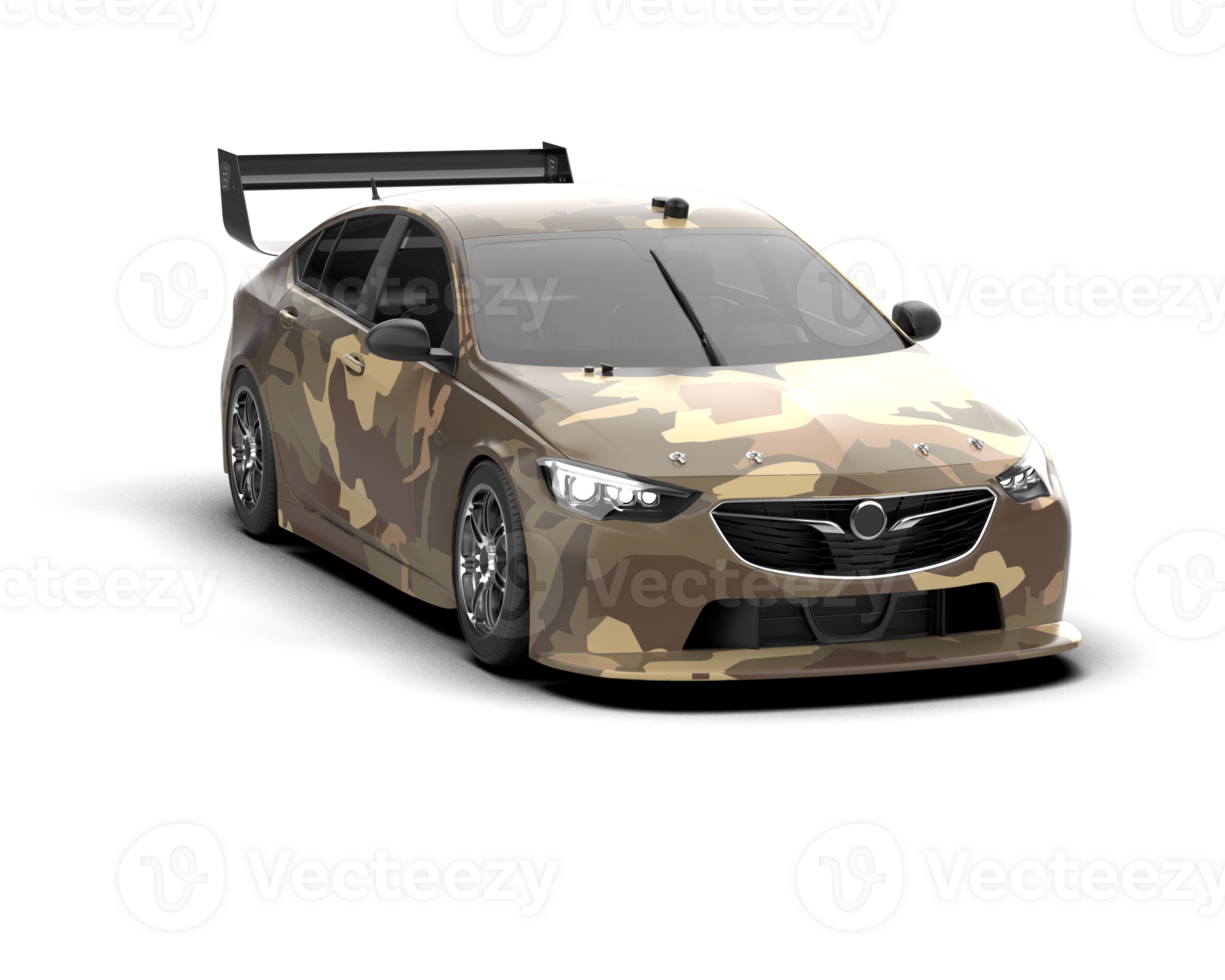 Realistic sport car isolated on background. 3d rendering - illustration png