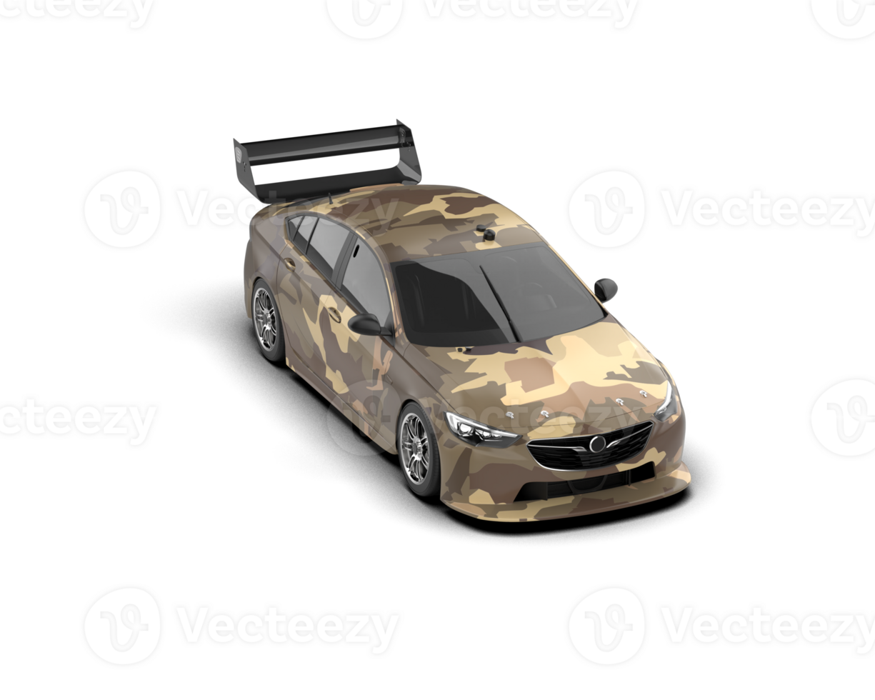 Realistic sport car isolated on background. 3d rendering - illustration png