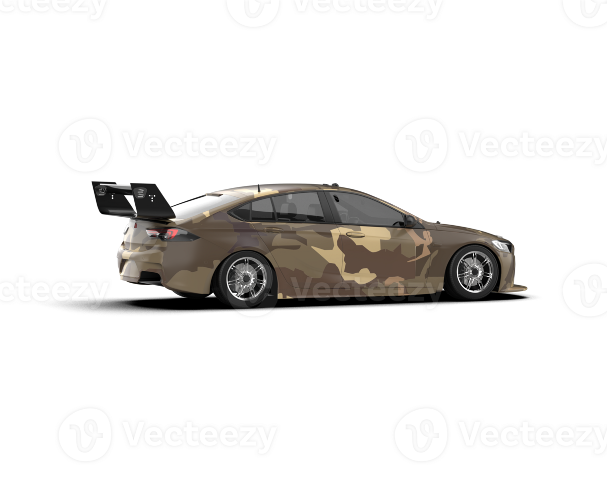 Realistic sport car isolated on background. 3d rendering - illustration png