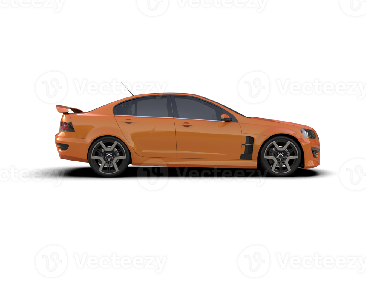 Realistic sport car isolated on background. 3d rendering - illustration png