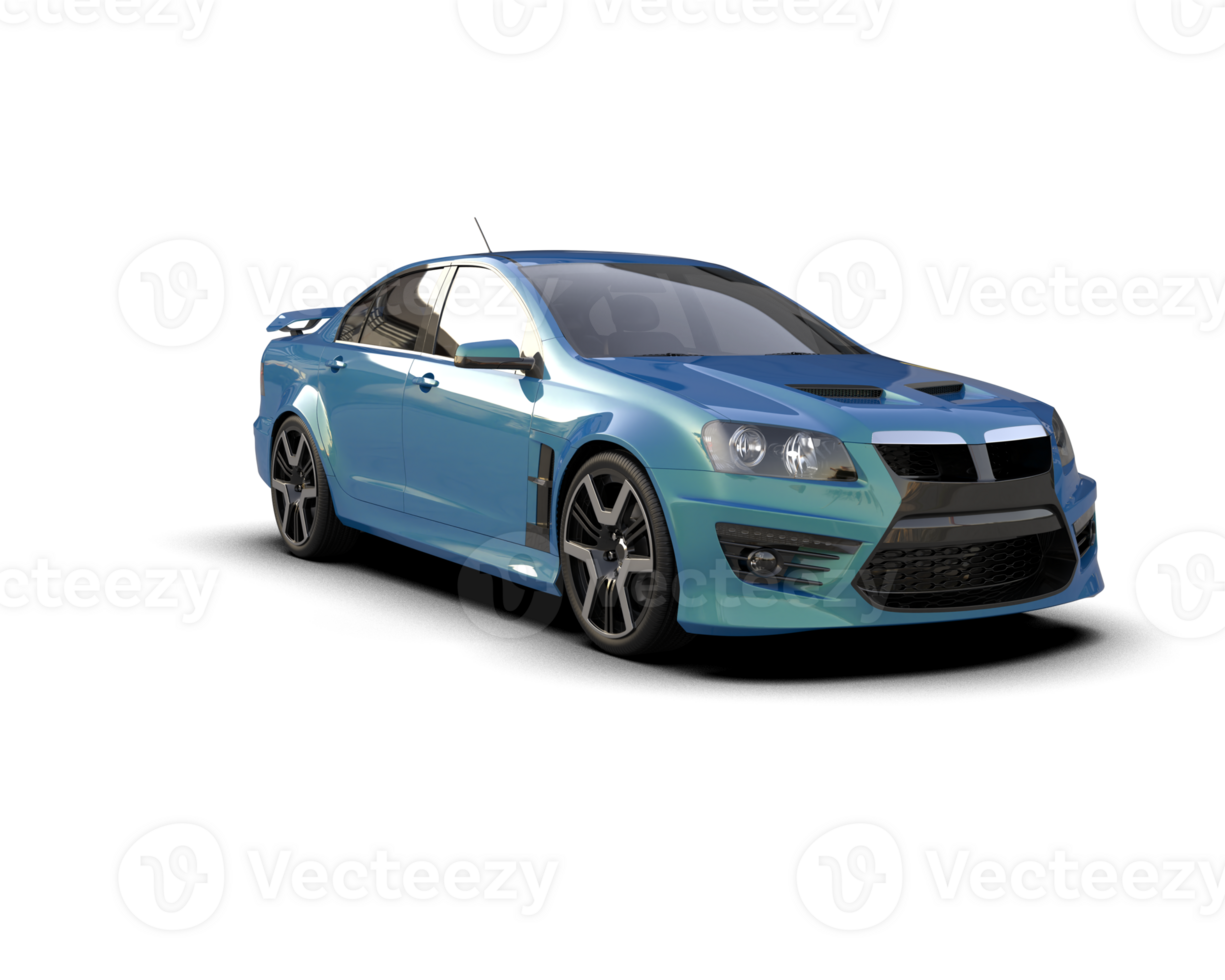 Realistic sport car isolated on background. 3d rendering - illustration png