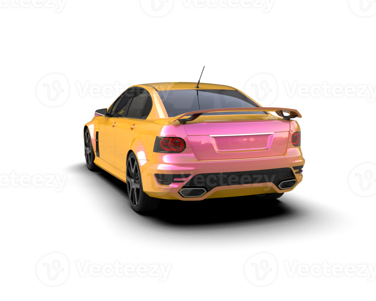 Realistic sport car isolated on background. 3d rendering - illustration png