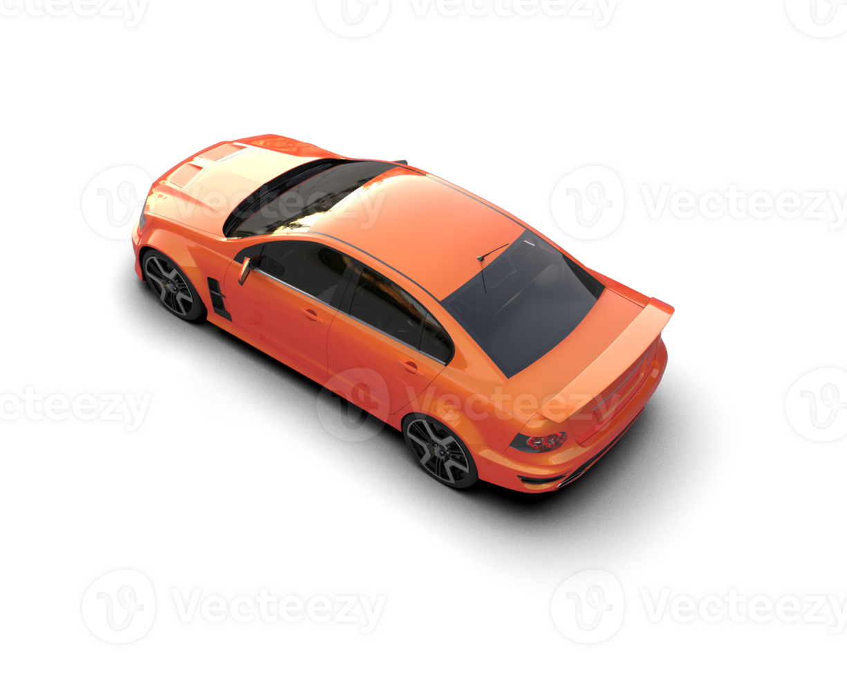 Realistic sport car isolated on background. 3d rendering - illustration png