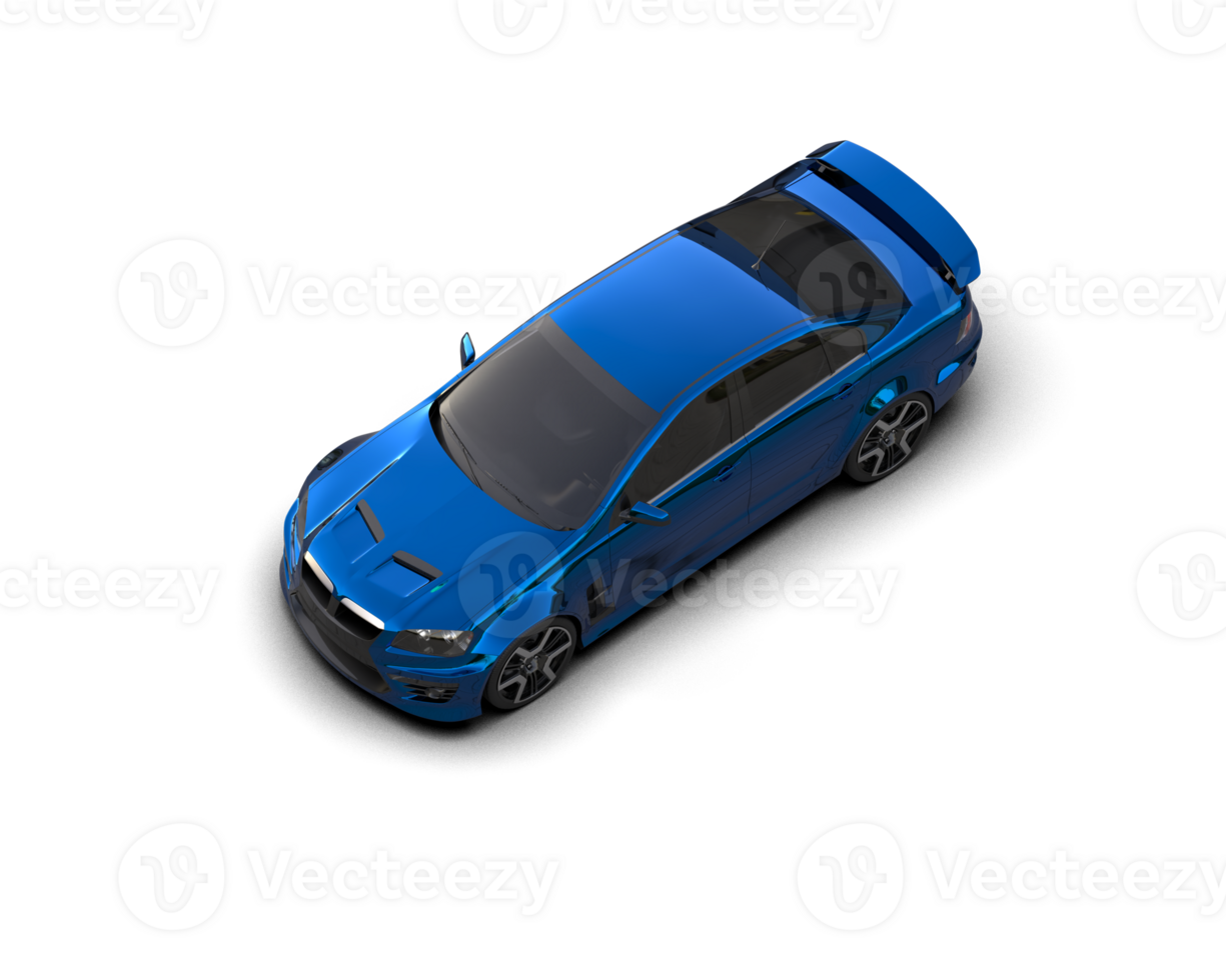 Realistic sport car isolated on background. 3d rendering - illustration png
