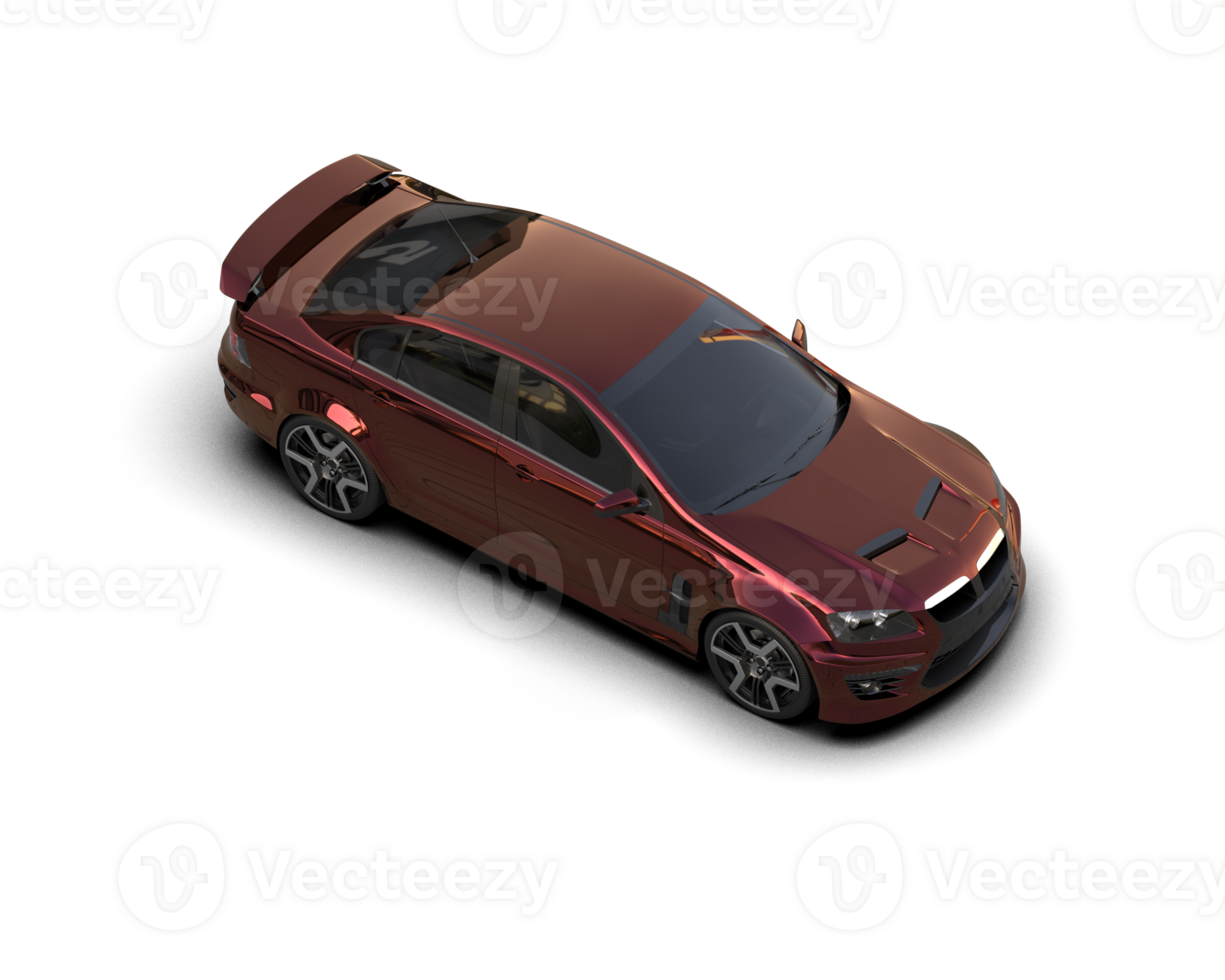 Realistic sport car isolated on background. 3d rendering - illustration png