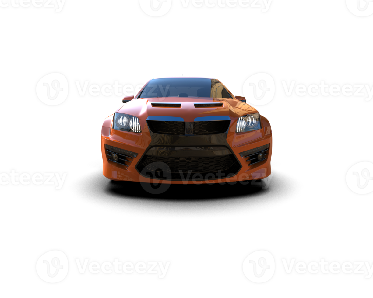 Realistic sport car isolated on background. 3d rendering - illustration png