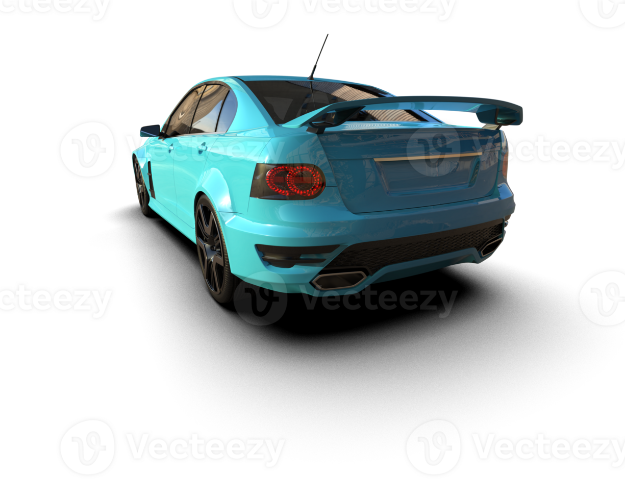 Realistic sport car isolated on background. 3d rendering - illustration png