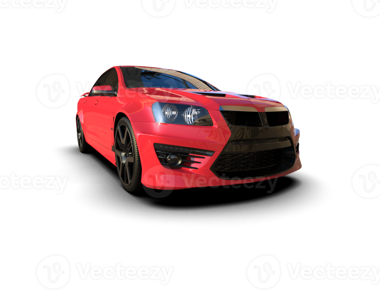 Realistic sport car isolated on background. 3d rendering - illustration png