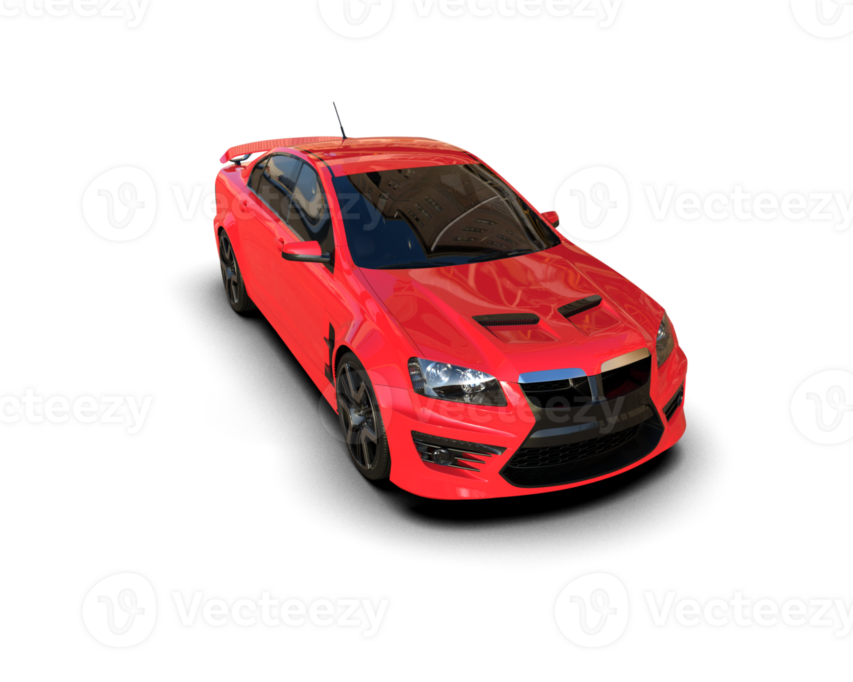 Realistic sport car isolated on background. 3d rendering - illustration png