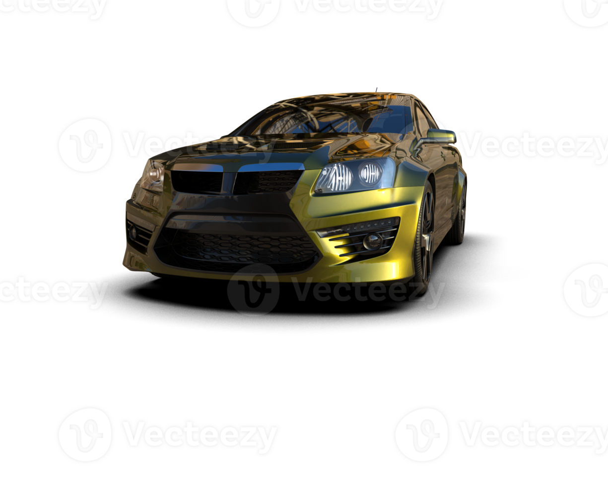 Realistic sport car isolated on background. 3d rendering - illustration png