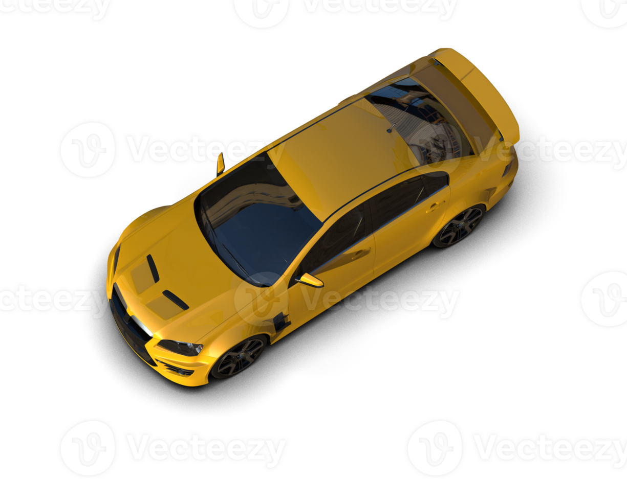 Realistic sport car isolated on background. 3d rendering - illustration png