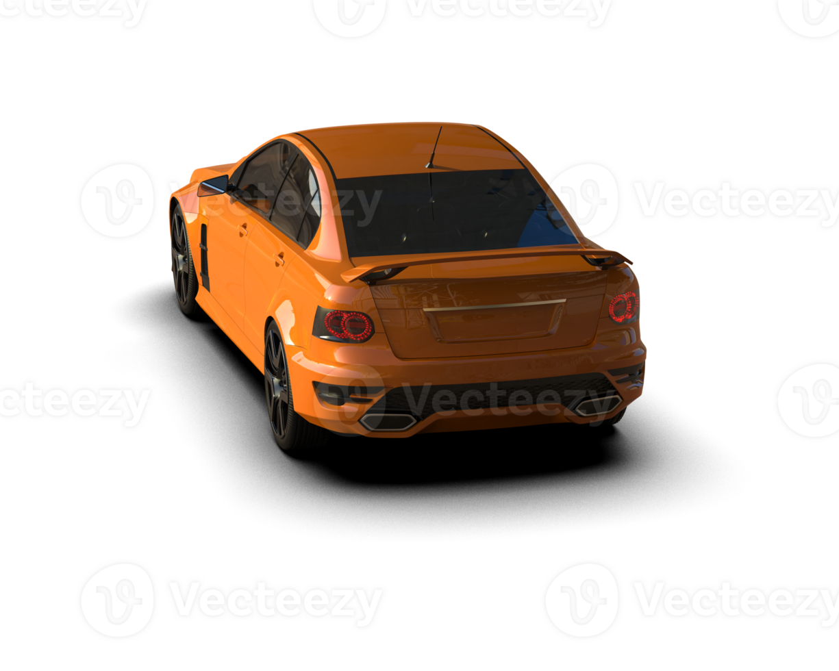 Realistic sport car isolated on background. 3d rendering - illustration png