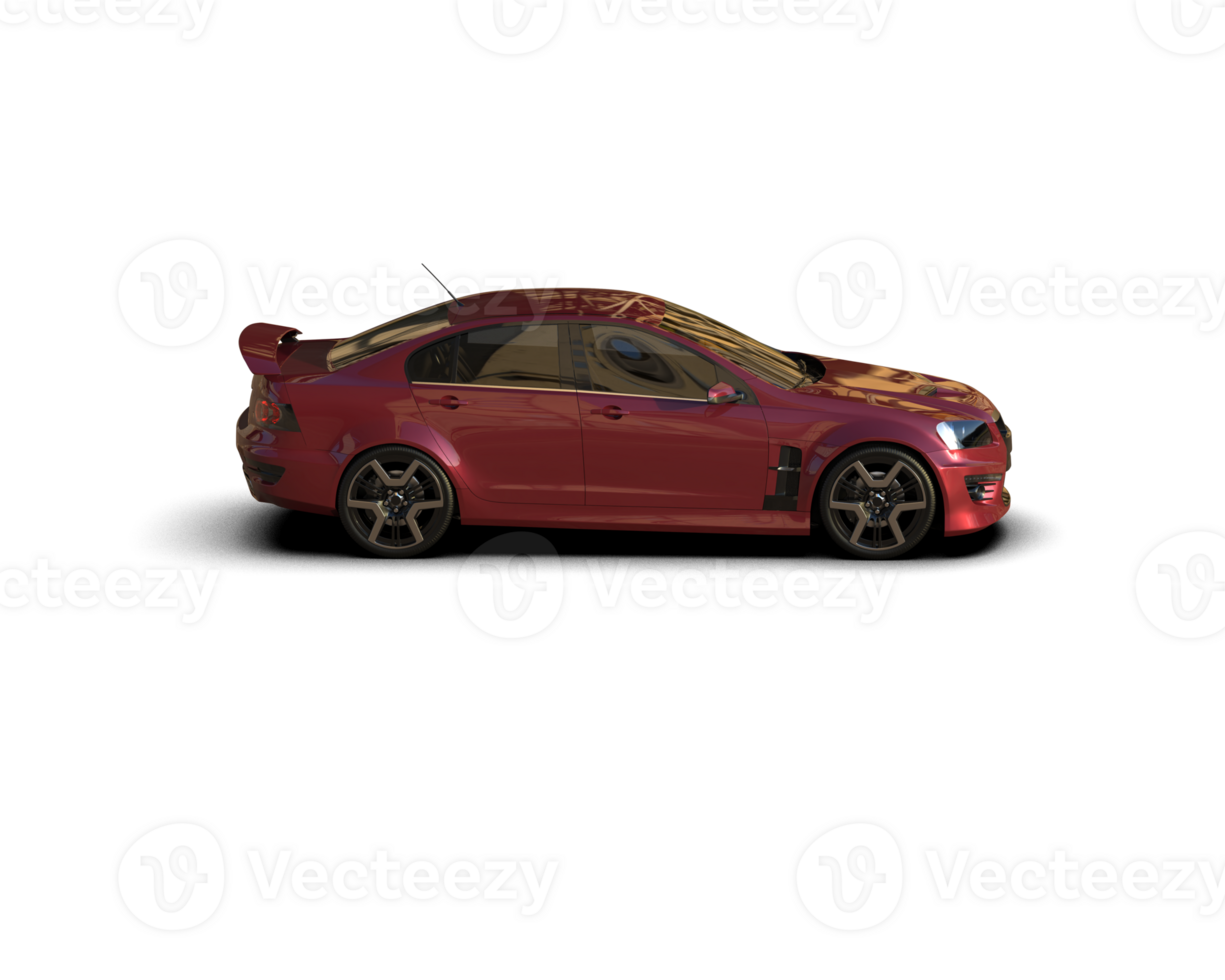 Realistic sport car isolated on background. 3d rendering - illustration png