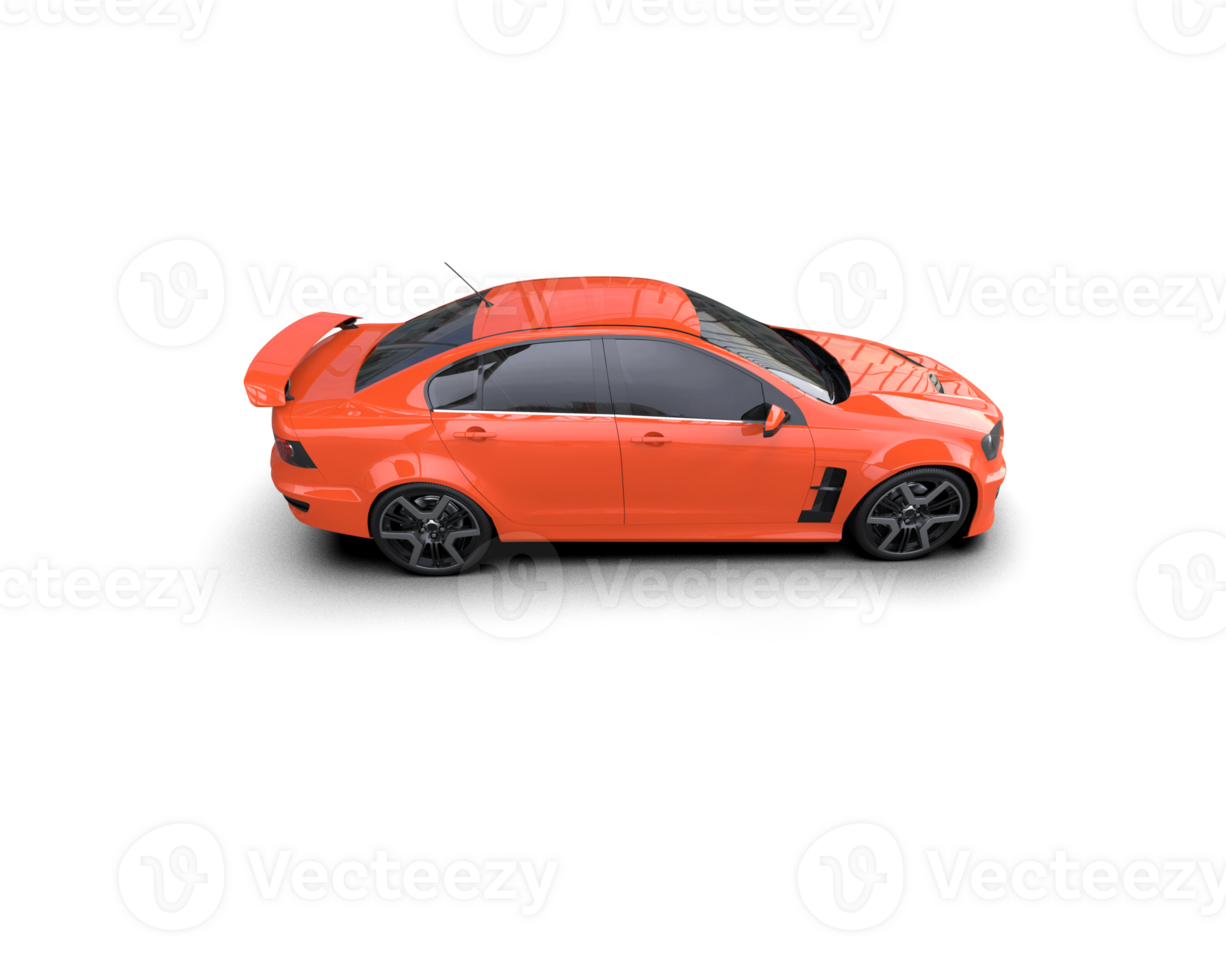 Realistic sport car isolated on background. 3d rendering - illustration png