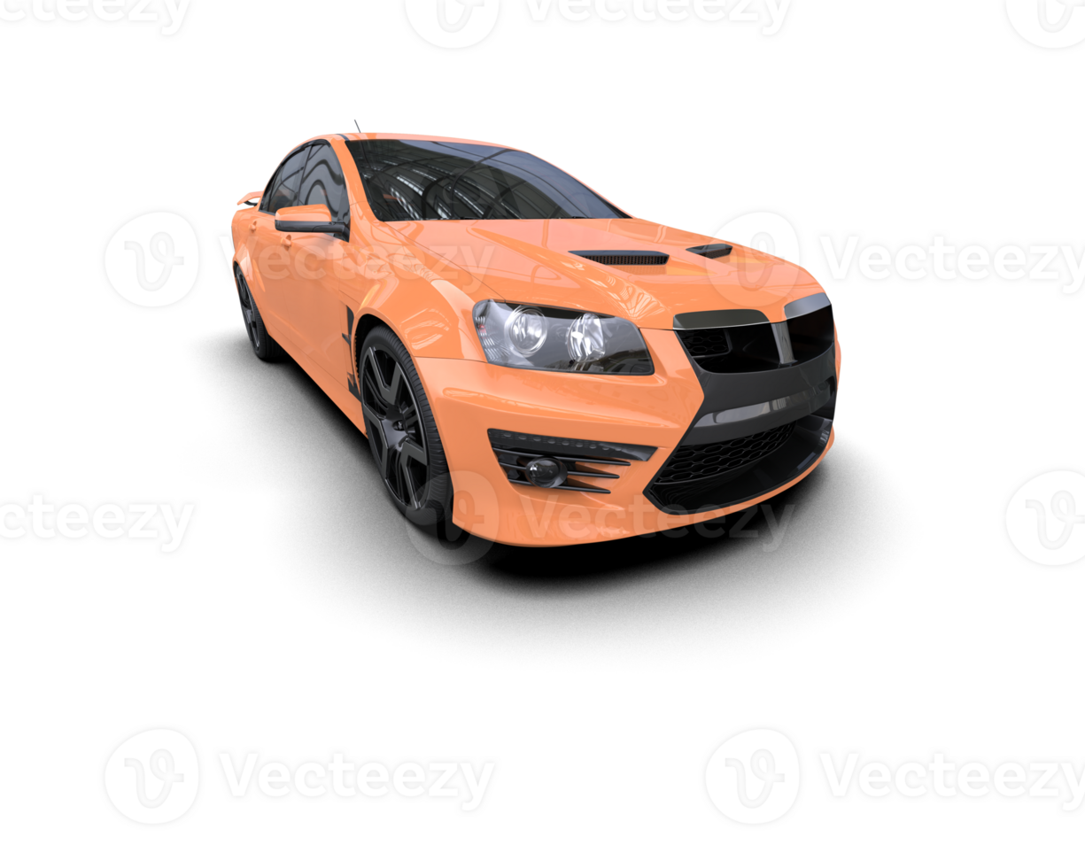 Realistic sport car isolated on background. 3d rendering - illustration png