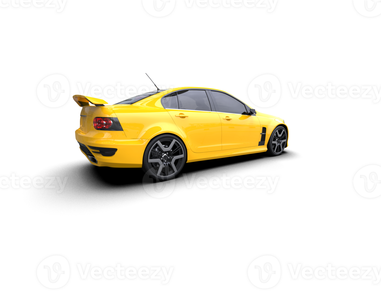 Realistic sport car isolated on background. 3d rendering - illustration png