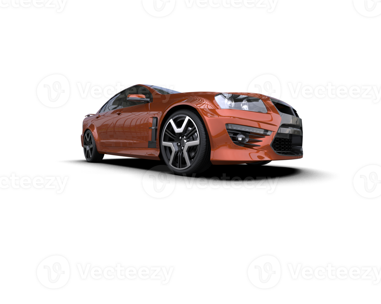 Realistic sport car isolated on background. 3d rendering - illustration png