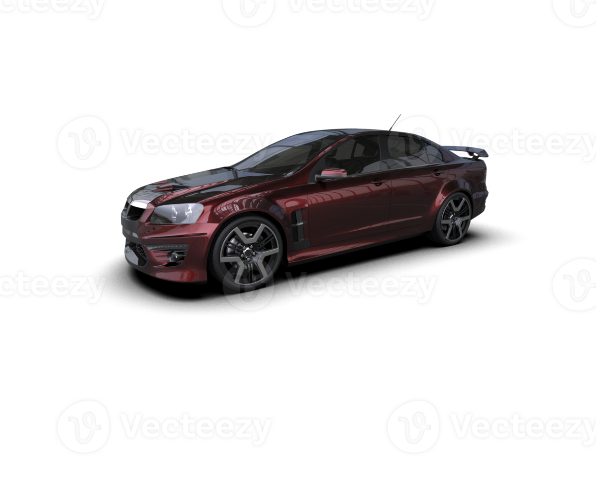 Realistic sport car isolated on background. 3d rendering - illustration png