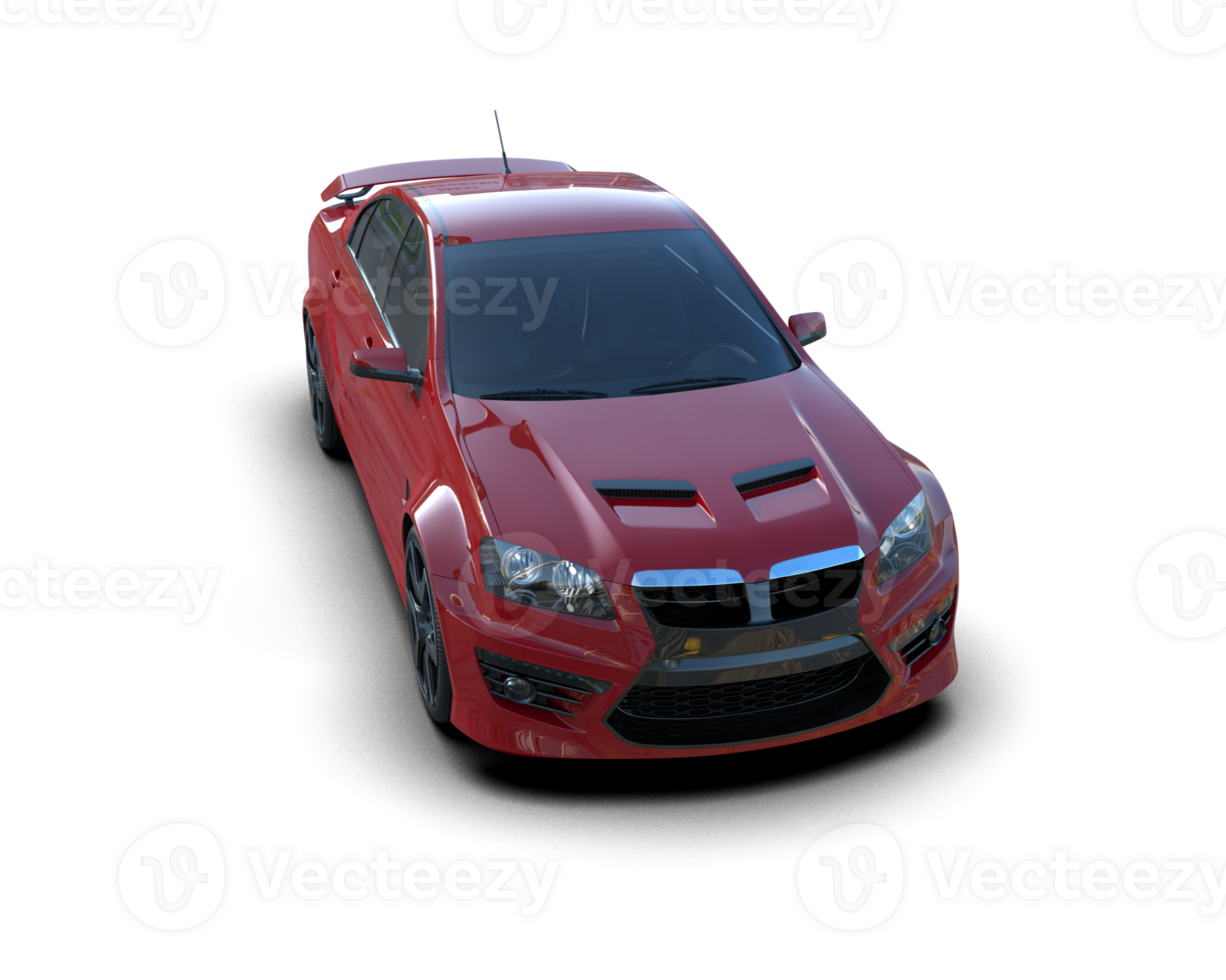 Realistic sport car isolated on background. 3d rendering - illustration png