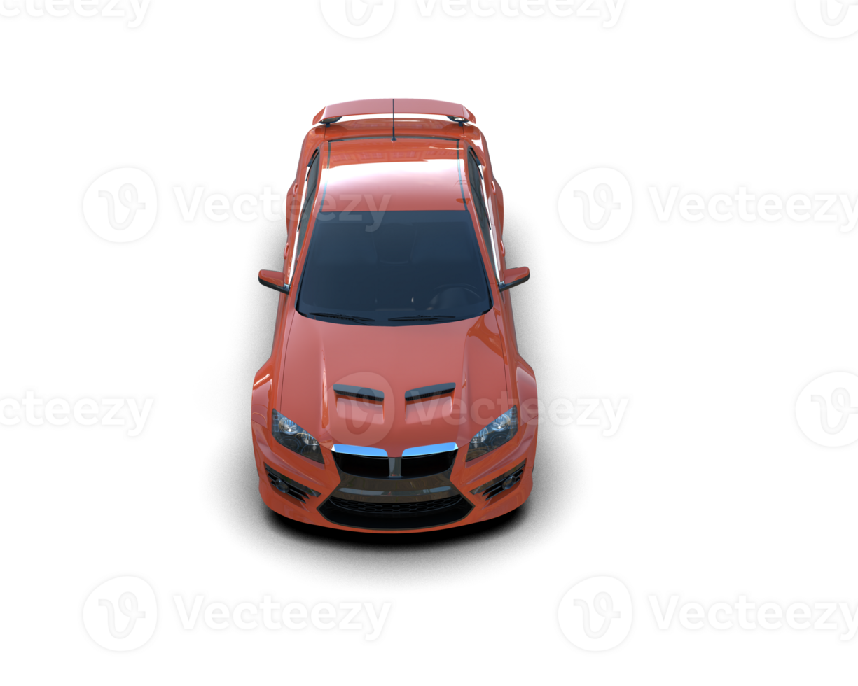 Realistic sport car isolated on background. 3d rendering - illustration png