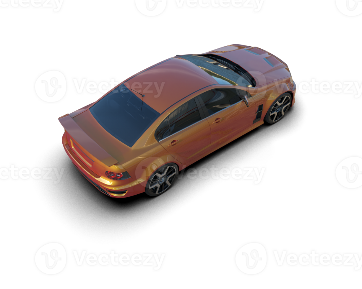 Realistic sport car isolated on background. 3d rendering - illustration png