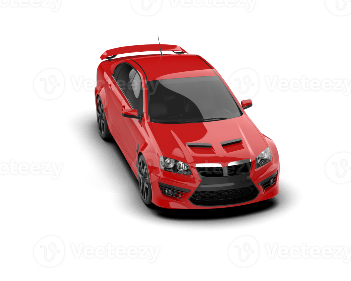 Realistic sport car isolated on background. 3d rendering - illustration png