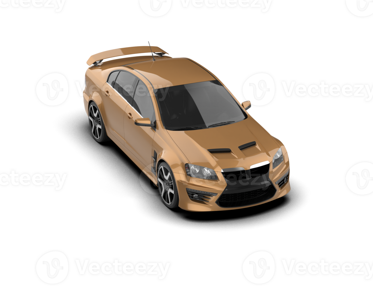 Realistic sport car isolated on background. 3d rendering - illustration png