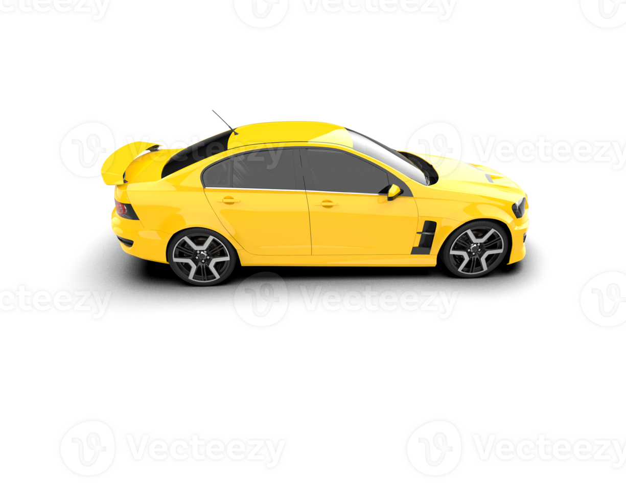 Realistic sport car isolated on background. 3d rendering - illustration png