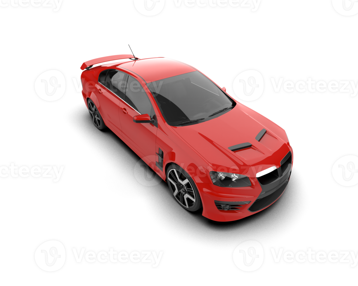 Realistic sport car isolated on background. 3d rendering - illustration png