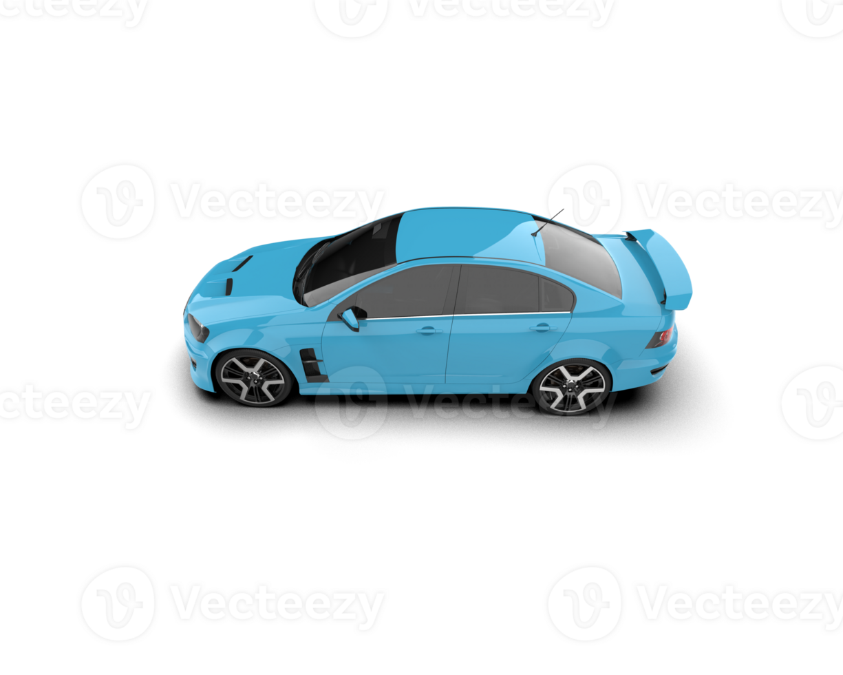 Realistic sport car isolated on background. 3d rendering - illustration png