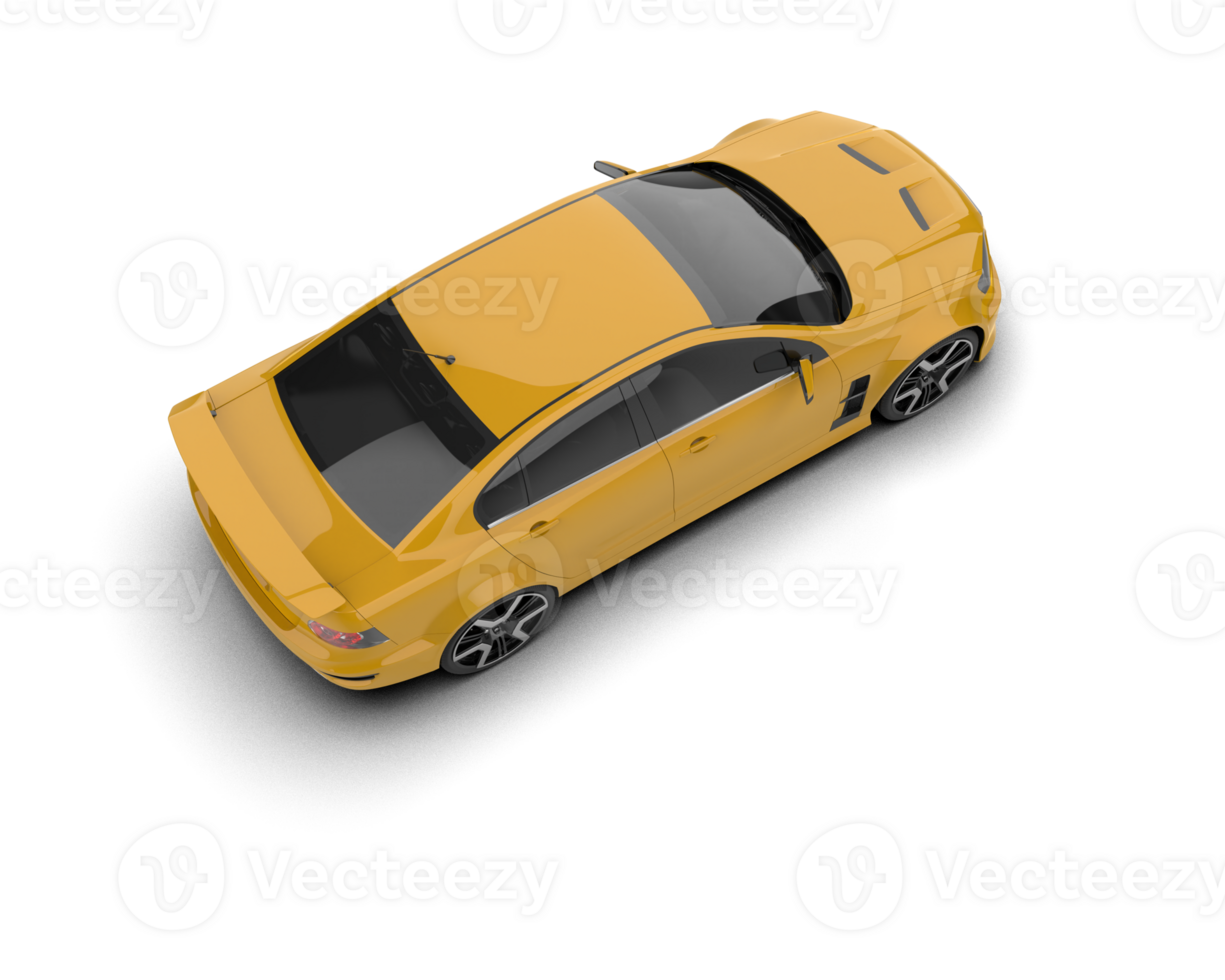 Realistic sport car isolated on background. 3d rendering - illustration png