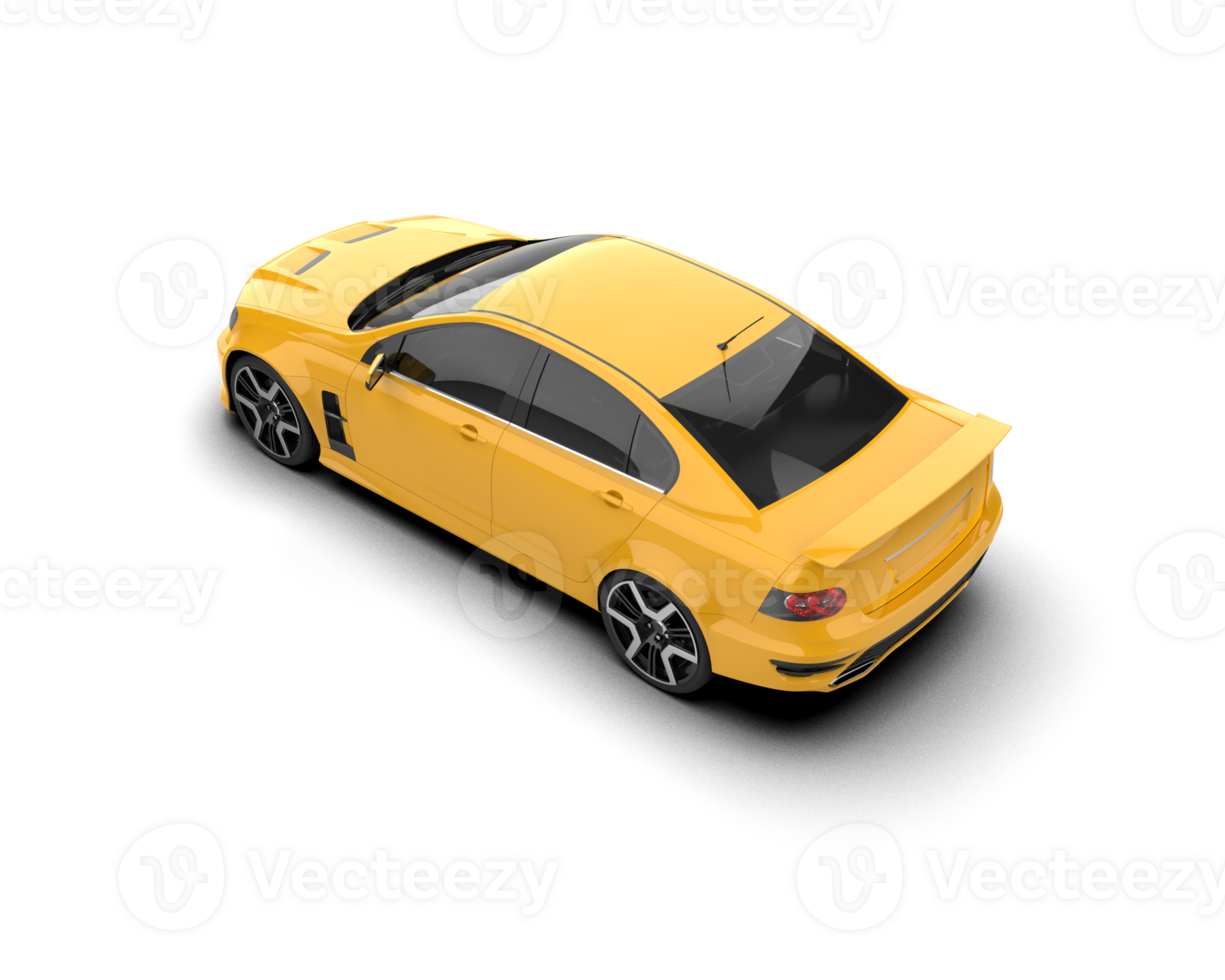 Realistic sport car isolated on background. 3d rendering - illustration png